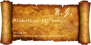 Miskolczy Jázon névjegykártya